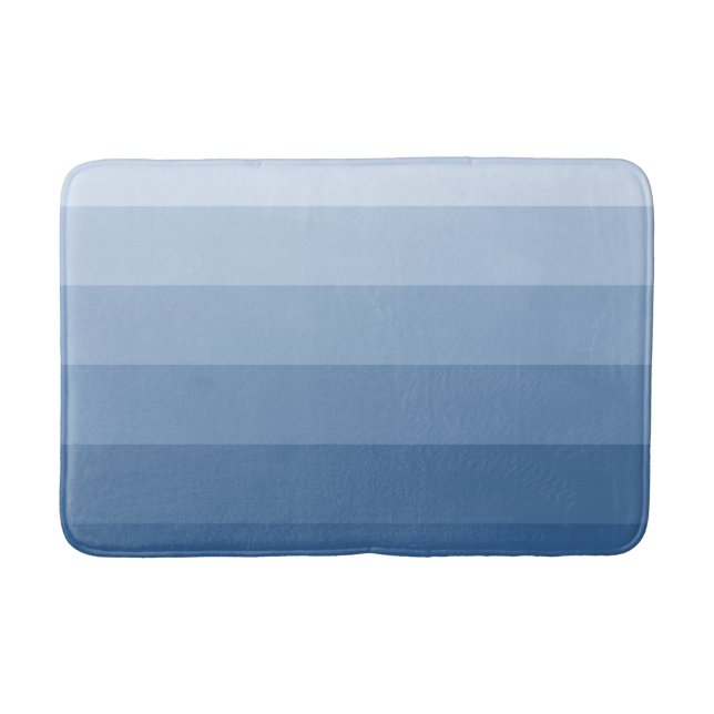 Moderne Steigungs-blaue Streifen Badematte (Vorderseite)