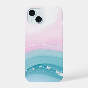 Moderne Stein Staubblau Marmor iPhone 15 Hülle