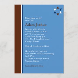 Moderne Stern-Bar Mitzvah Einladung