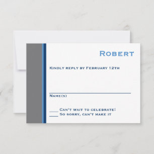 Moderne Stern-Bar Mitzvah Wartekarte RSVP Karte