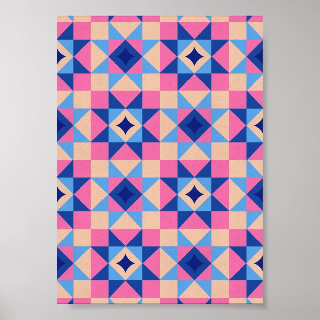 Moderne Stern-Block-Decke Poster (Vorne)