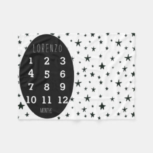 Moderne Sterne Baby Milestone Schuppen Fleecedecke