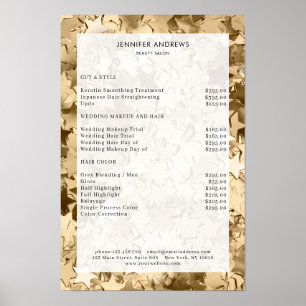 Moderne, Sterne Glassalon Preisliste Poster