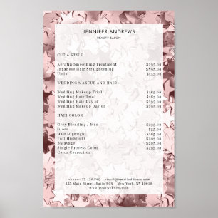 Moderne, Sterne Glassalon Preisliste Poster