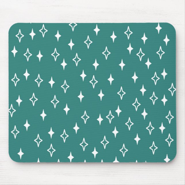 Moderne Sterne Mitte des Jahrhunderts Mousepad (Vorne)