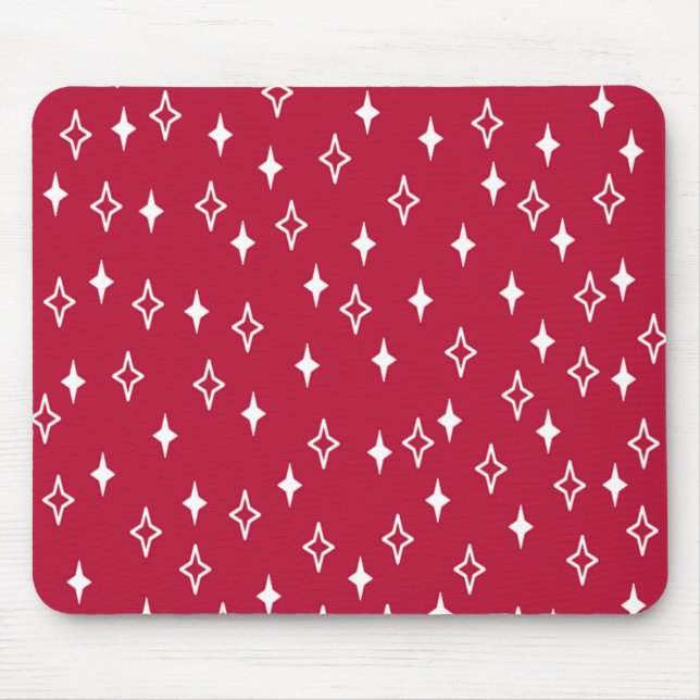 Moderne Sterne Mitte des Jahrhunderts Mousepad (Vorne)