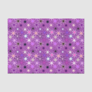 Moderne Sternexplosion Print, Violet Lila und Orch Seidenpapier