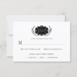 Moderne Stilelemente Schwarz/Weiß-UAWG | RSVP Karte