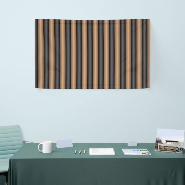 Moderne, stilvoll getoastete braune Streifen mit T Banner (Messeveranstaltung)