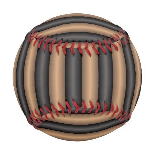 Moderne, stilvoll getoastete braune Streifen mit T Baseball
