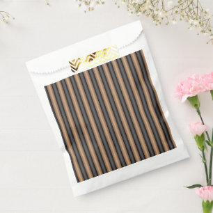 Moderne, stilvoll getoastete braune Streifen mit T Geschenktütchen