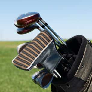 Moderne, stilvoll getoastete braune Streifen mit T Golf Headcover