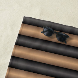 Moderne, stilvoll getoastete braune Streifen mit T Strandtuch