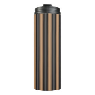 Moderne, stilvoll getoastete braune Streifen mit T Thermosbecher