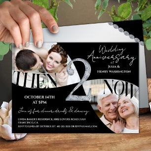 Moderne stilvolle 2. Hochzeitstag Einladung
