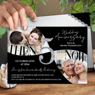 Moderne stilvolle 5. Hochzeitstag Einladung