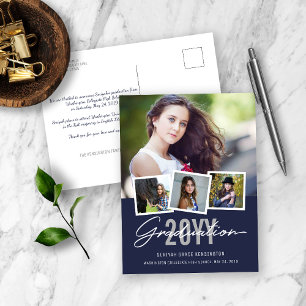 Moderne, stilvolle Abschluss-Klasse 2019 4 Foto Postkarte