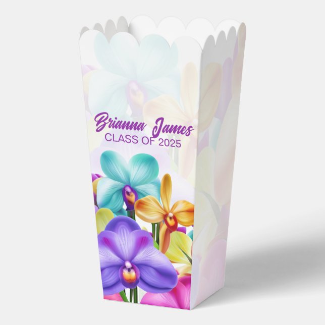 Moderne stilvolle Abschluss Popcorn Gastgeschenk B Geschenkschachtel (Vorderseite)