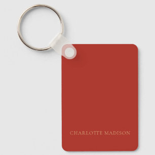 Moderne stilvolle Backsteinrote trendy minimalisti Schlüsselanhänger
