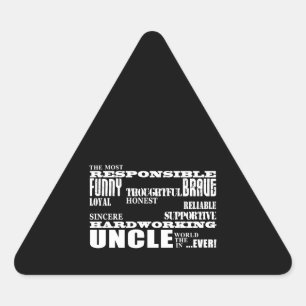 Moderne stilvolle Best & Beste Uncles : Qualitäten Dreieckiger Aufkleber