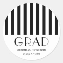 Moderne, stilvolle Black and White Graduation Part