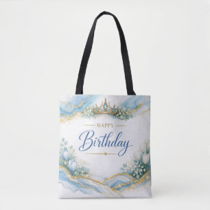 Moderne stilvolle blaue florale Mädchen - Achat Go Tasche