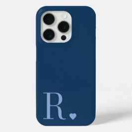 moderne stilvolle blaue Monogramm-Initiale Case-Mate iPhone Hülle