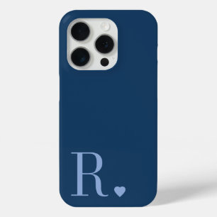 moderne stilvolle blaue Monogramm-Initiale Case-Mate iPhone Hülle