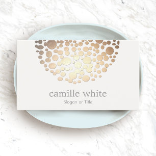 Moderne, stilvolle Cosmetology Imitate Gold Circle Visitenkarte