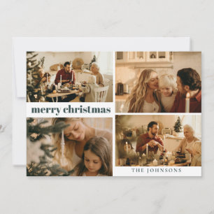 Moderne stilvolle Custom Foto Weihnachten Dunkelgr