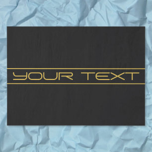 Moderne, stilvolle Editable Gold Text & Stripes Seidenpapier