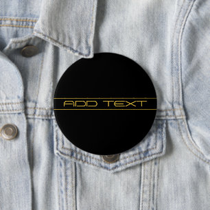 Moderne stilvolle editierbare Goldtext & Streifen Button