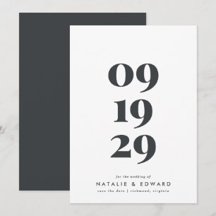 Moderne stilvolle einfache Typografie-Hochzeit Save The Date