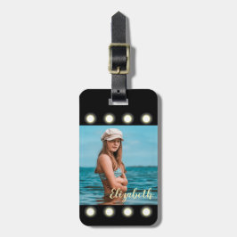 Moderne, stilvolle, einzigartige Schwarz-Quadrat-F Gepäckanhänger