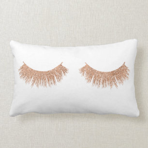 Moderne, stilvolle Eyelashes Makeup Glam Throw Kis Lendenkissen