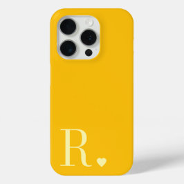moderne stilvolle gelbe Monogramm-Initiale Case-Mate iPhone Hülle