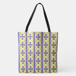 Moderne stilvolle gelbe und blaue Muster Tasche