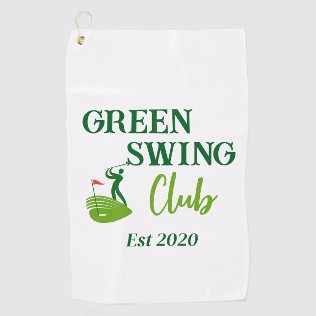 Moderne stilvolle Golfer-Monogramm & Name personal Golfhandtuch (Vorderseite)