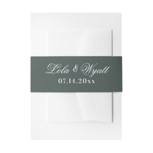 Moderne stilvolle grüne elegante Hochzeit Einladungsbanderole