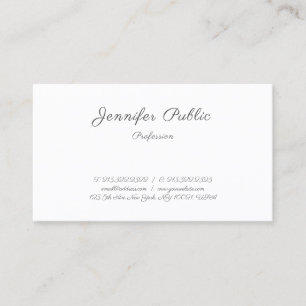 Moderne, stilvolle Handwriting Einfache Vorlage Visitenkarte