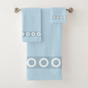 Moderne stilvolle hellblaue Badehandtuchgarnitur Badhandtuch Set