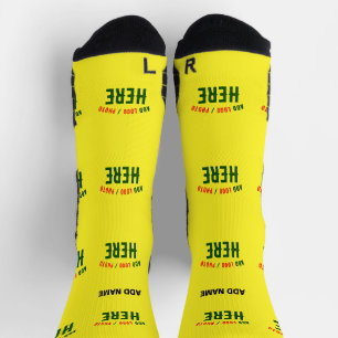 MODERNE, STILVOLLE, HELLE GELBEN-ÜBERPRÜFTE MARKE SOCKEN
