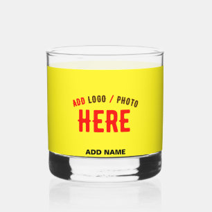 MODERNE, STILVOLLE, HELLE GELBEN-ÜBERPRÜFTE MARKE WHISKYGLAS