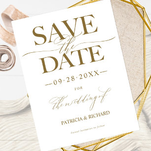 Moderne stilvolle Hochzeit Merken Sie sich den Ter Postkarte