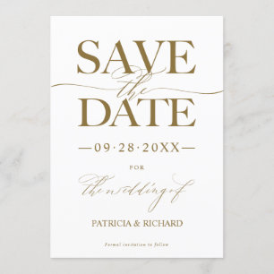Moderne, stilvolle Hochzeit spart das Date Non Fot Einladung
