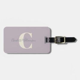 Moderne stilvolle Kalligrafie Mit Monogramm Dusty  Gepäckanhänger