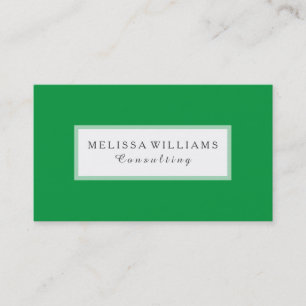 Moderne, stilvolle Kelly Green & White Consulting Visitenkarte