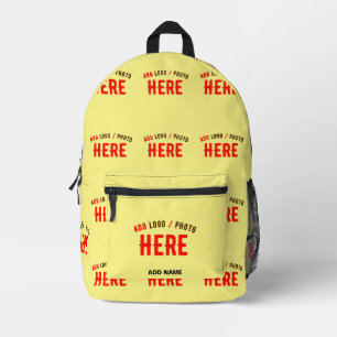 MODERNE, STILVOLLE KUNSTSTOFFMARKE PASTEL YELLOW BEDRUCKTER RUCKSACK