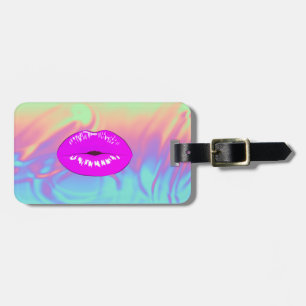 Moderne, stilvolle Lippen, Ombre Holographic Gepäckanhänger