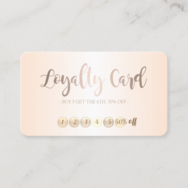 Moderne stilvolle Makeup Loyalty Card Treuekarte (Vorderseite)